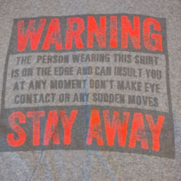 Warning Tee Shirt by Delta Pro Size: M  (0147) - Picture 1 of 4